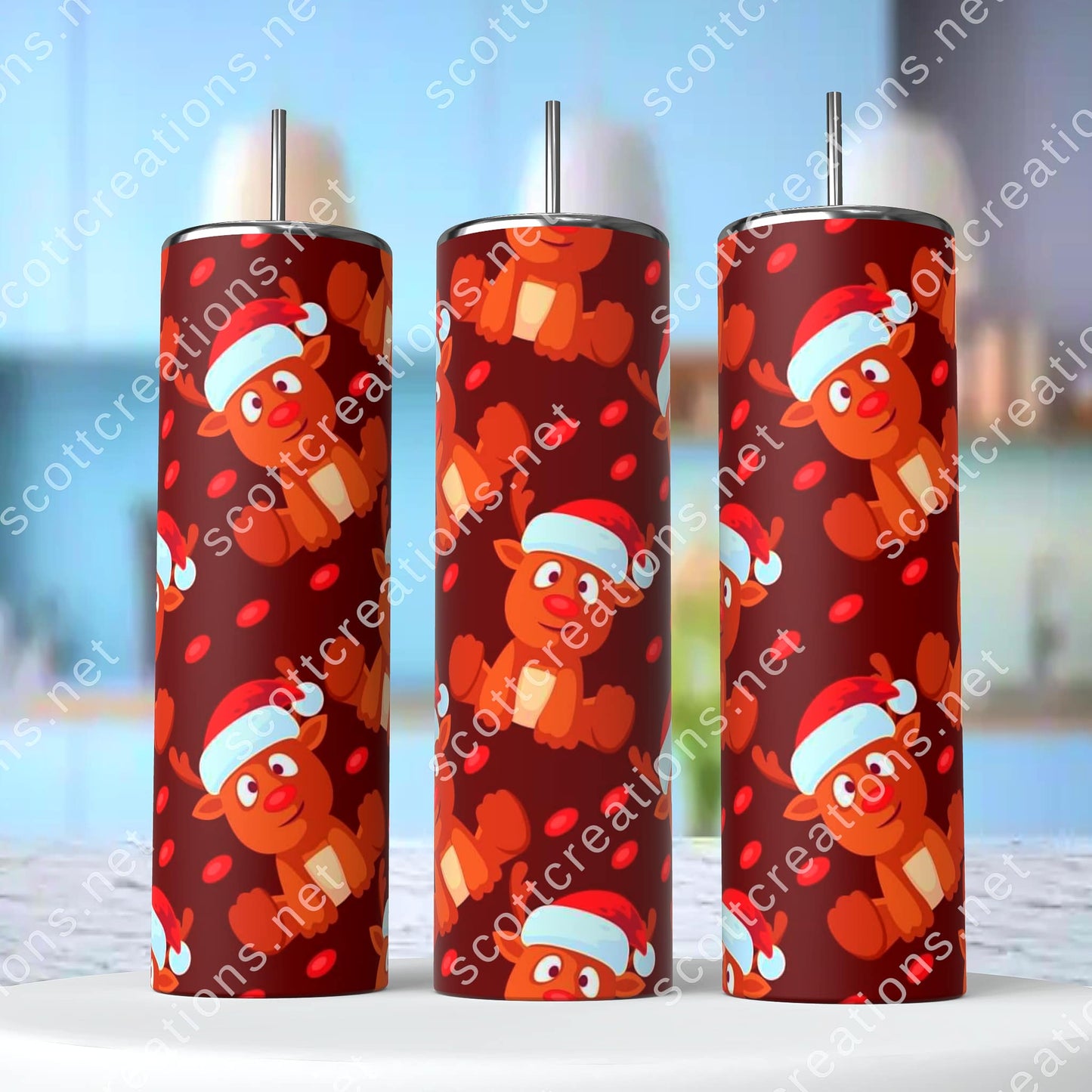 Reindeer Santa Tumbler