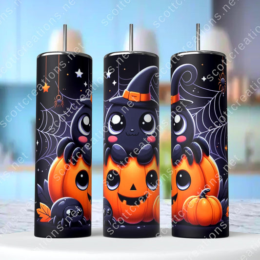 Pumpkin Spider Tumbler