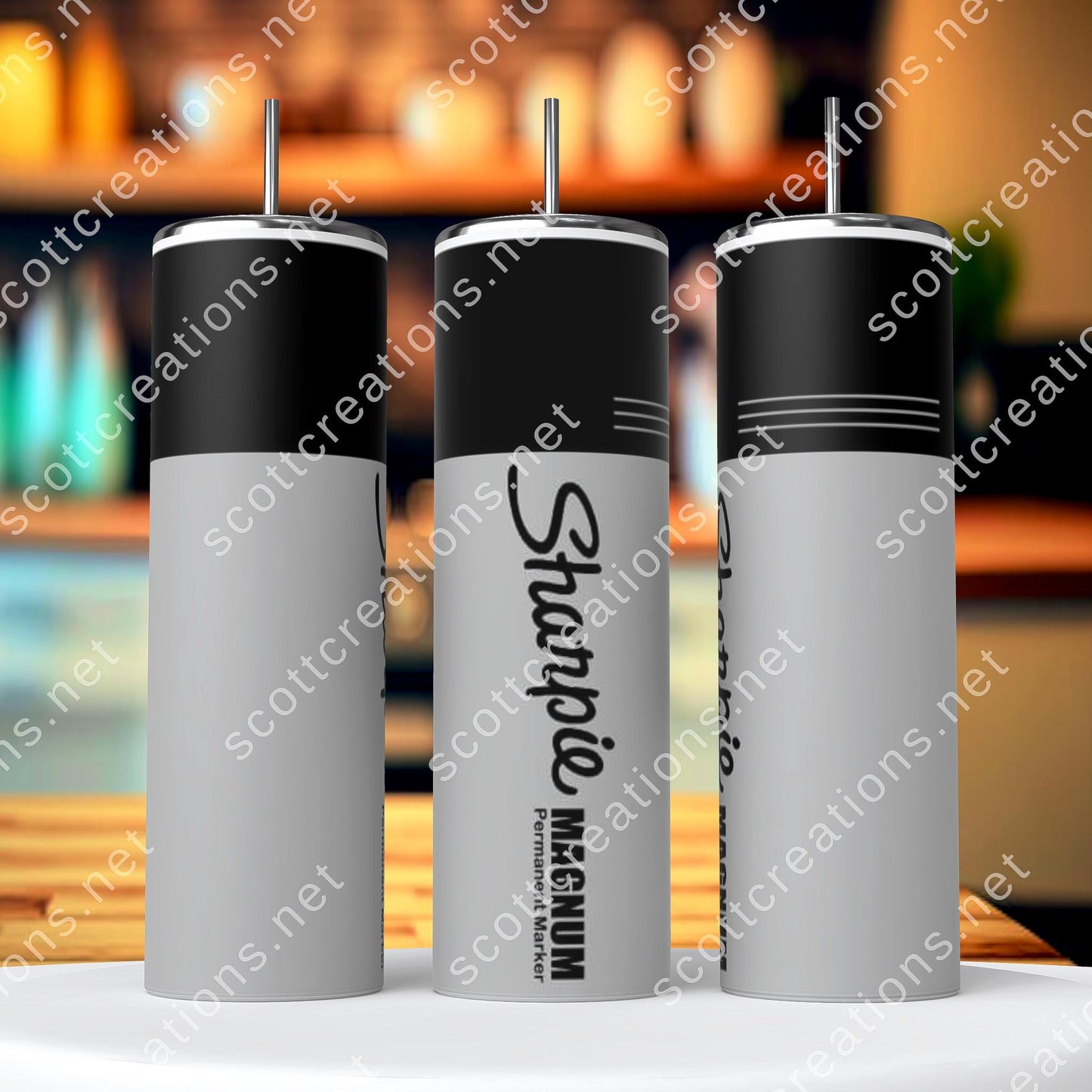 Black Sharpie Tumbler