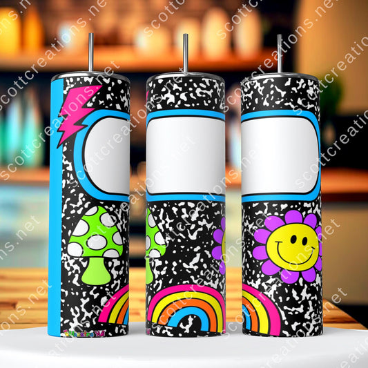 Blue Notebook with Name Tumbler