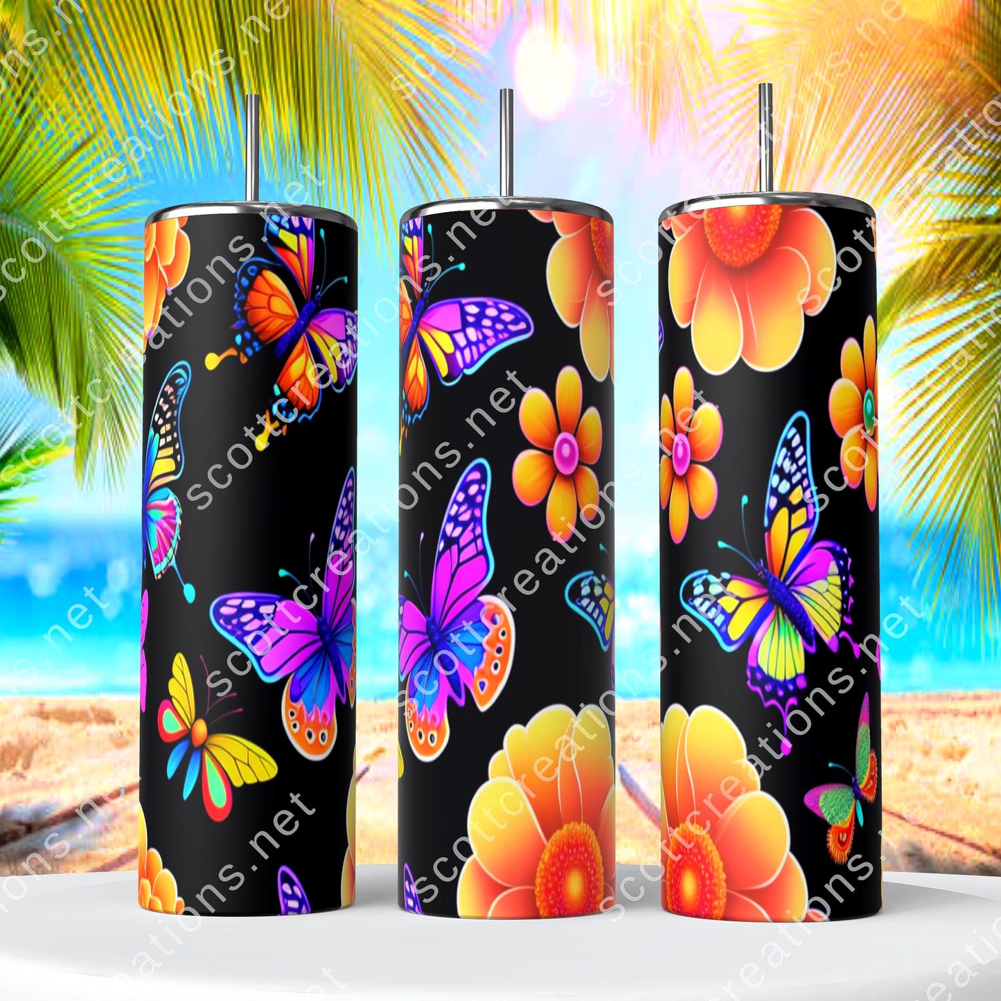 Night Butterfly Tumbler