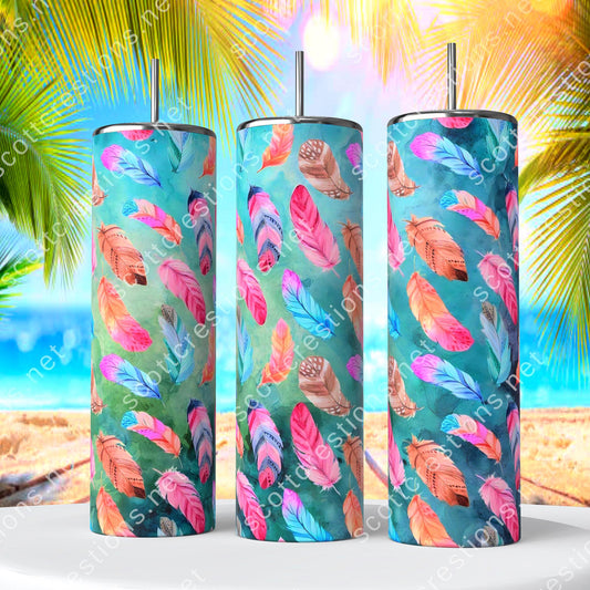 Ocean Feathers Tumbler