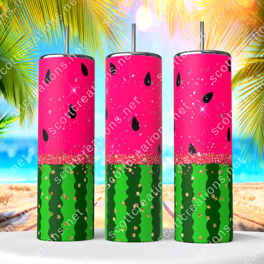 Glitter Watermelon Tumbler