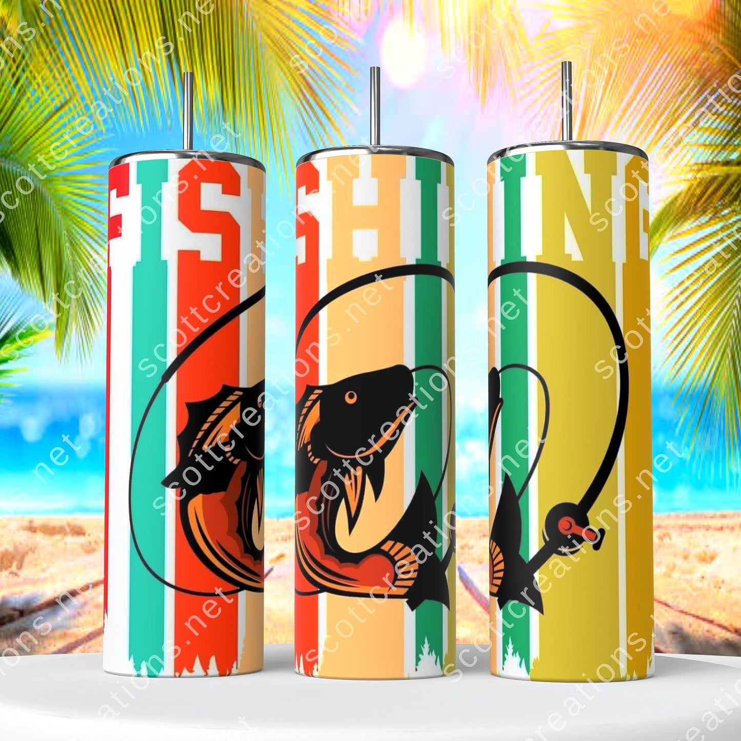 Fishing Pole Fish Tumbler