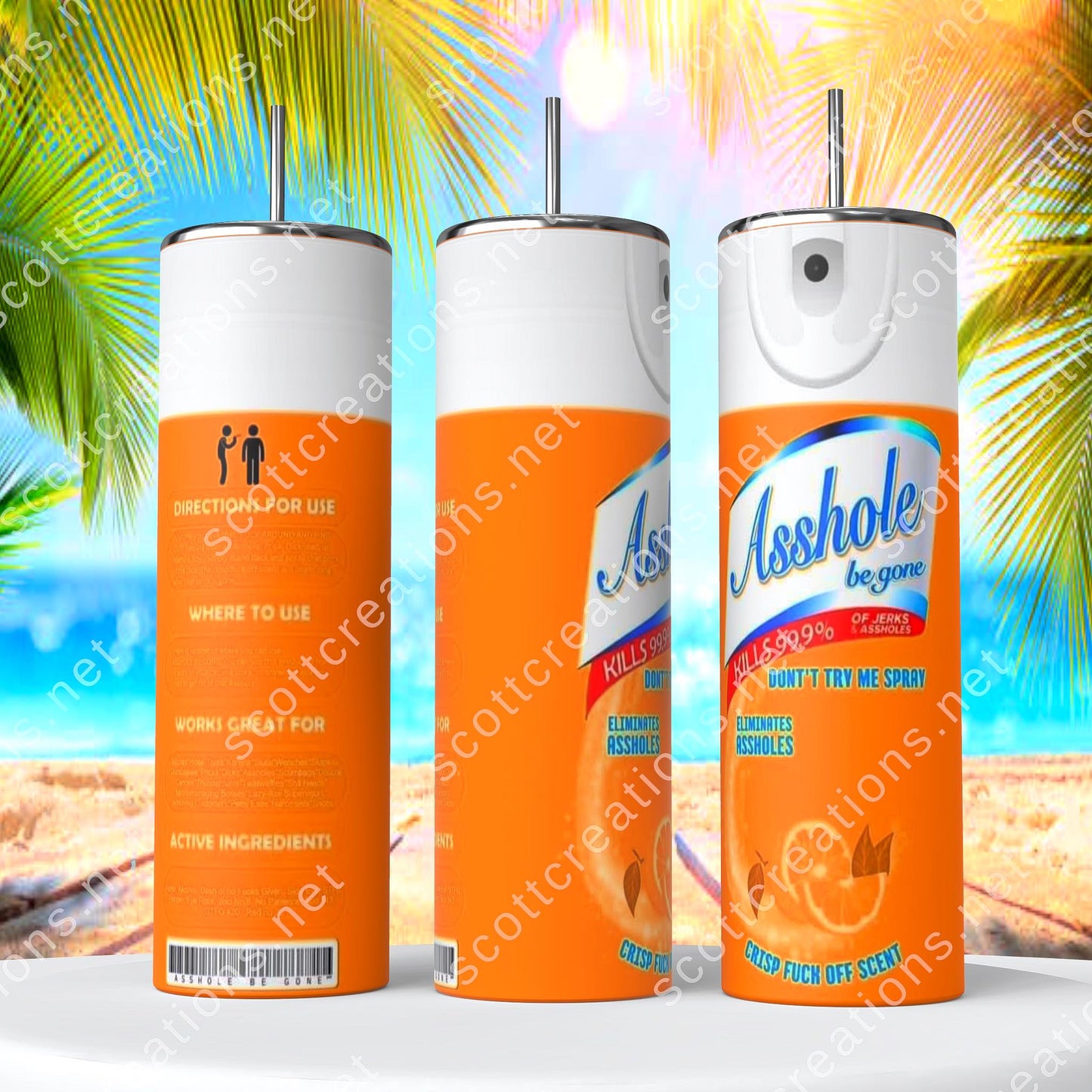 Asshole Orange Spray Tumbler