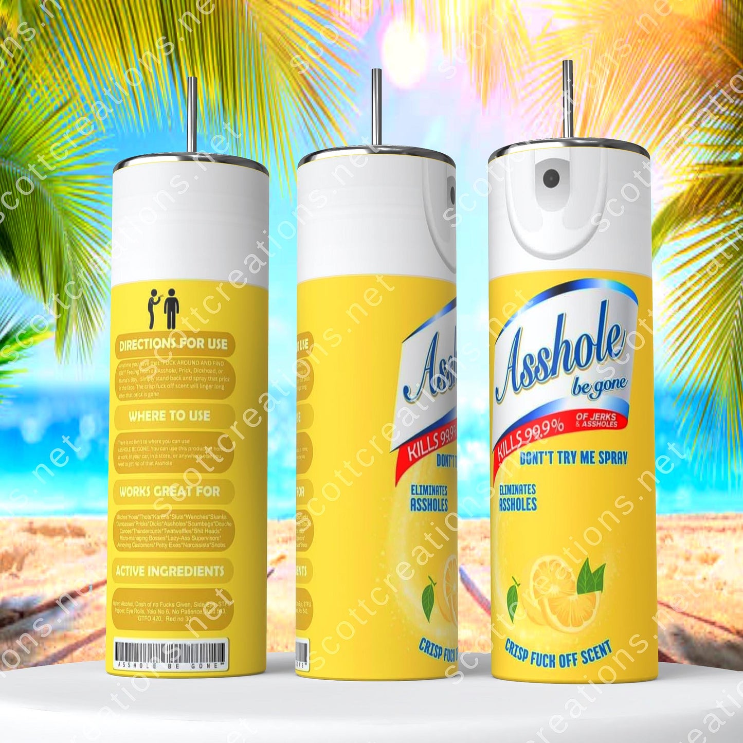 Asshole Lemon Spray Tumbler