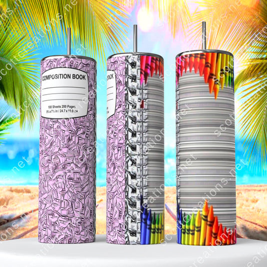 Notebook Paper Tumbler