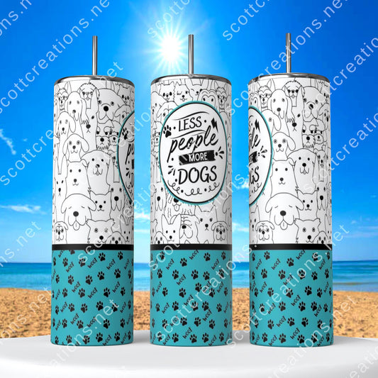 Less People More Dogs Tumbler