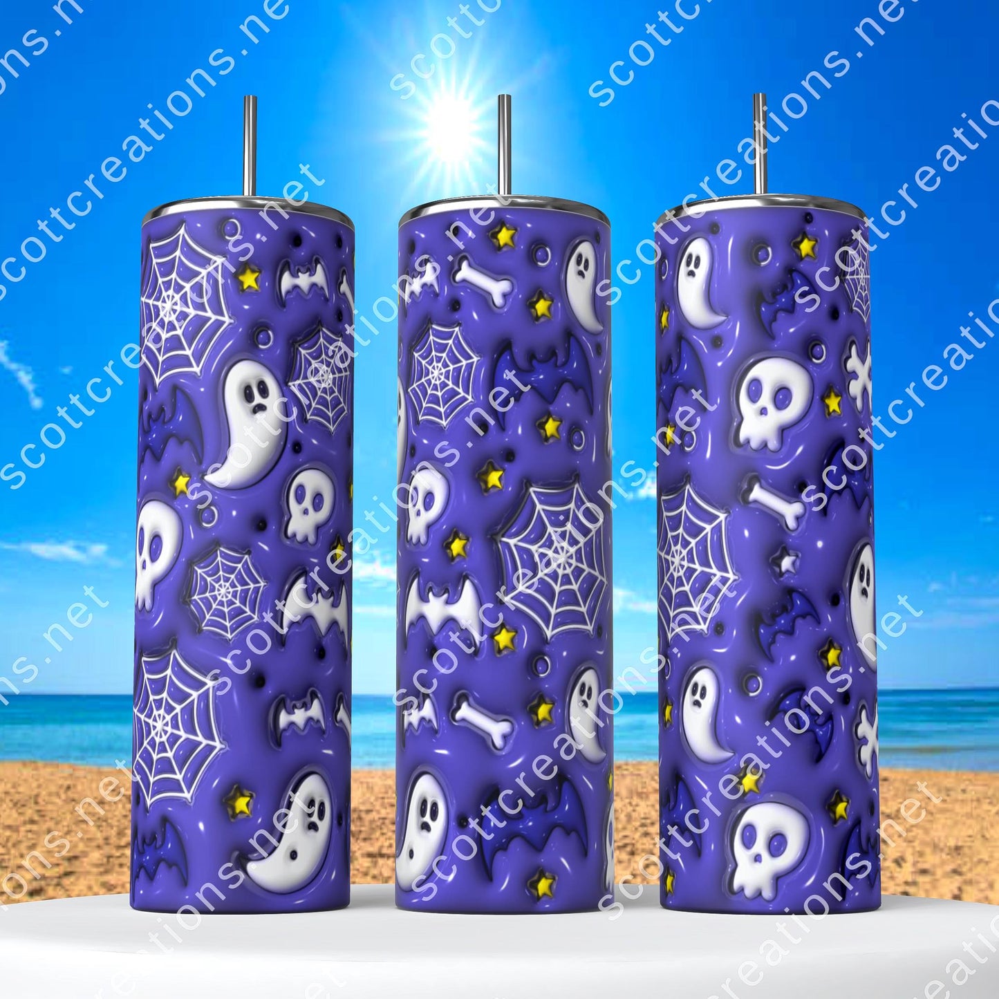 Ghost and Spiderweb Tumbler