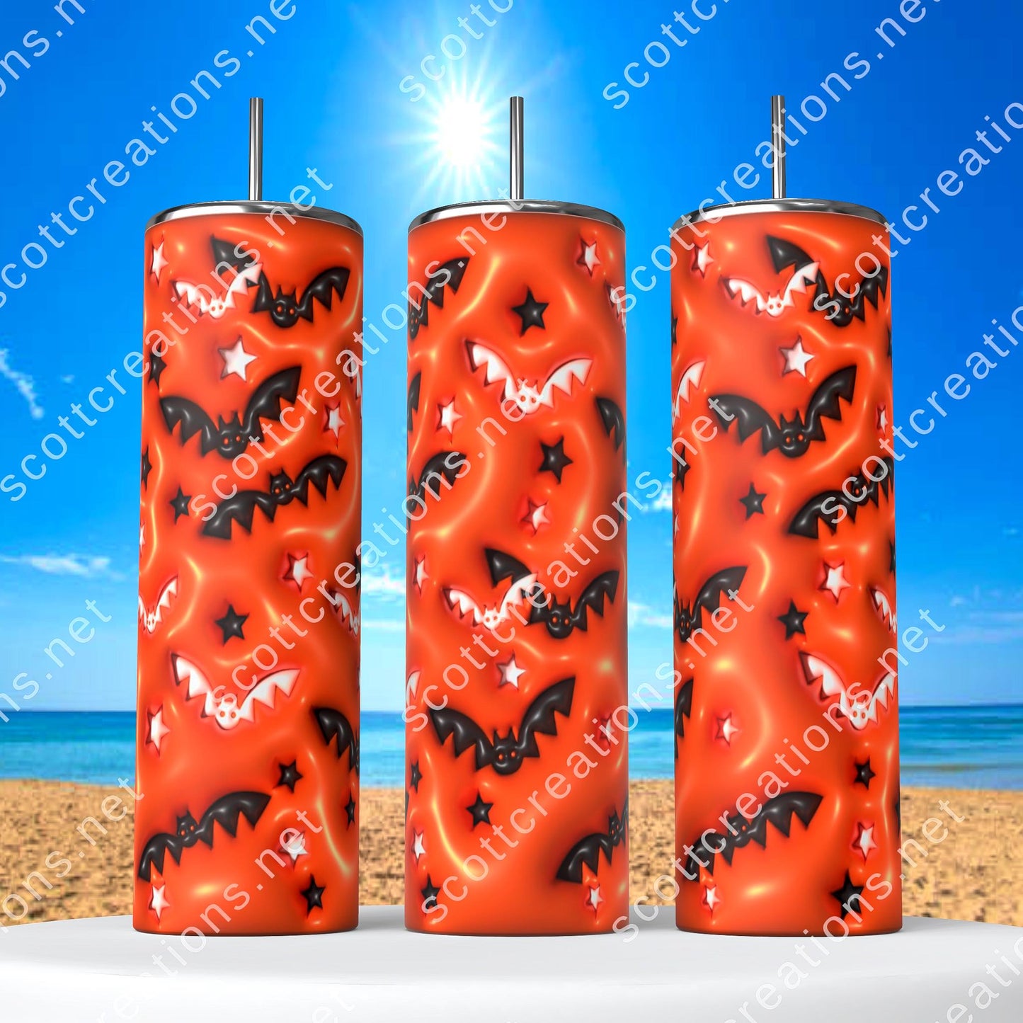 Orange Bats Tumbler