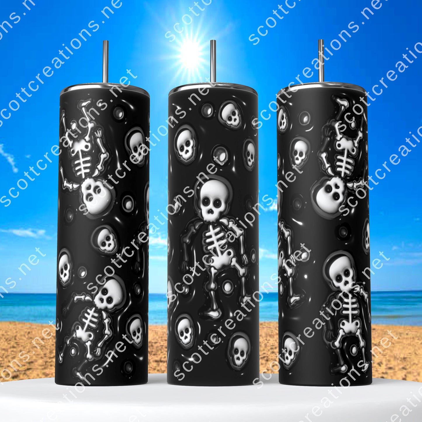 Black Skelly Tumbler