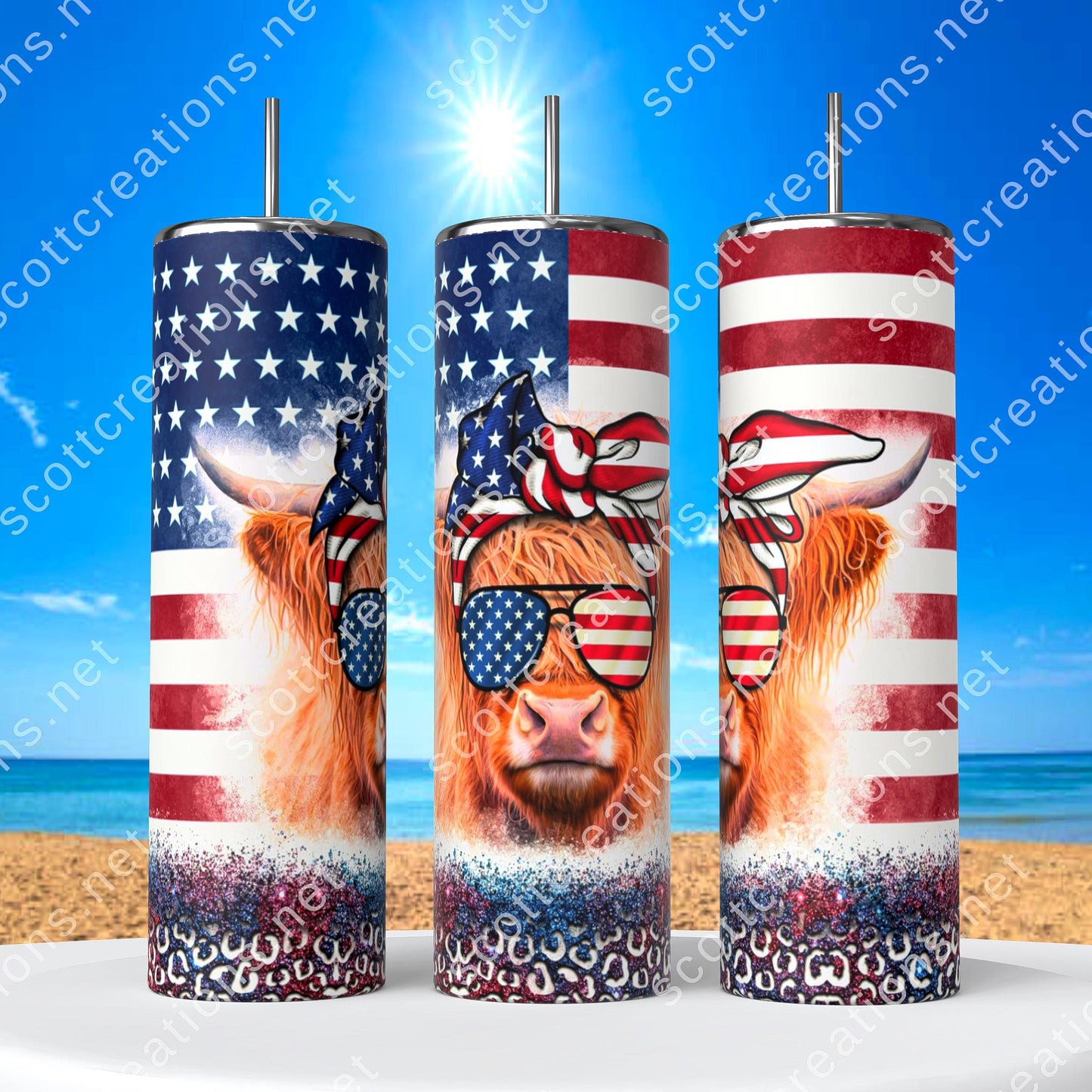 Highland American Flag Tumbler