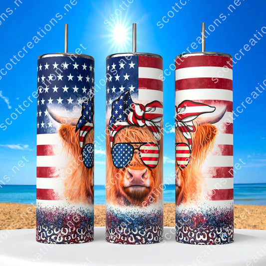 Highland American Flag Tumbler