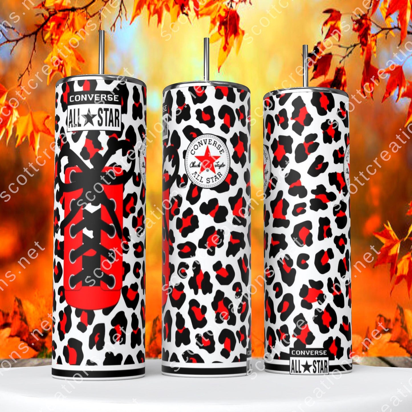 Red Leopard Shoe Tumbler