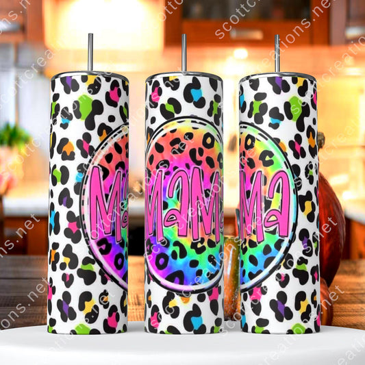 Mama Leopard Circle Tumbler
