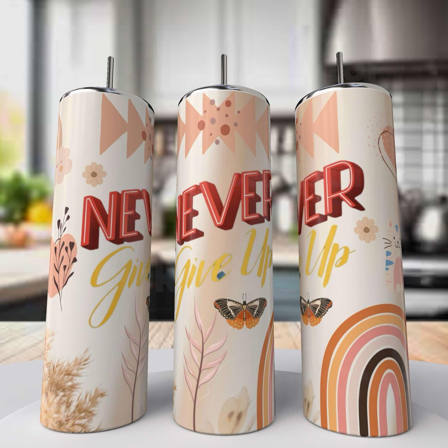 Never Give Up Tumbler