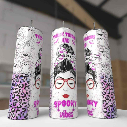 Thick Thighs and Spooky Vibes Tumbler
