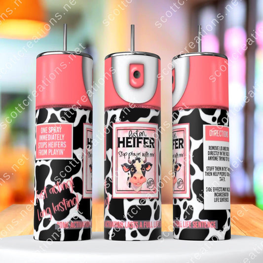 20oz Heifer Spray Tumbler