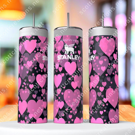 20oz Pink Hearts Tumbler