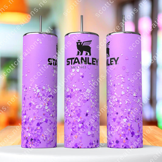20oz Purple Glitter Tumbler