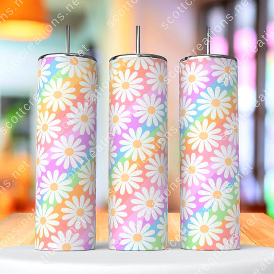 20oz Pastel Flower Tumbler