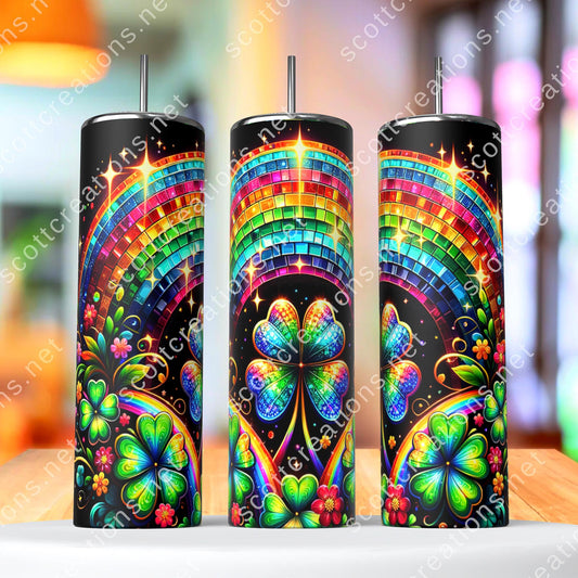 20oz Black Rainbow Tumbler