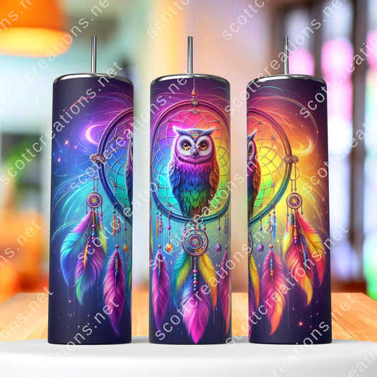 20oz Dreamcatcher Owl 1 Tumbler