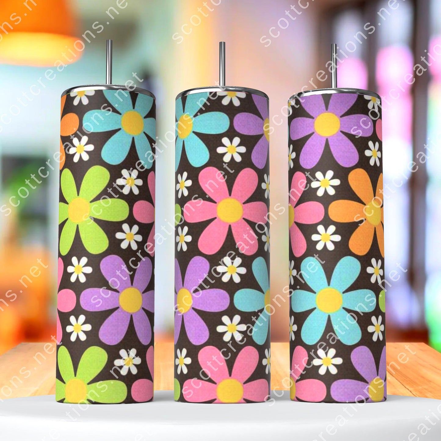 20oz Big Flowers Tumbler