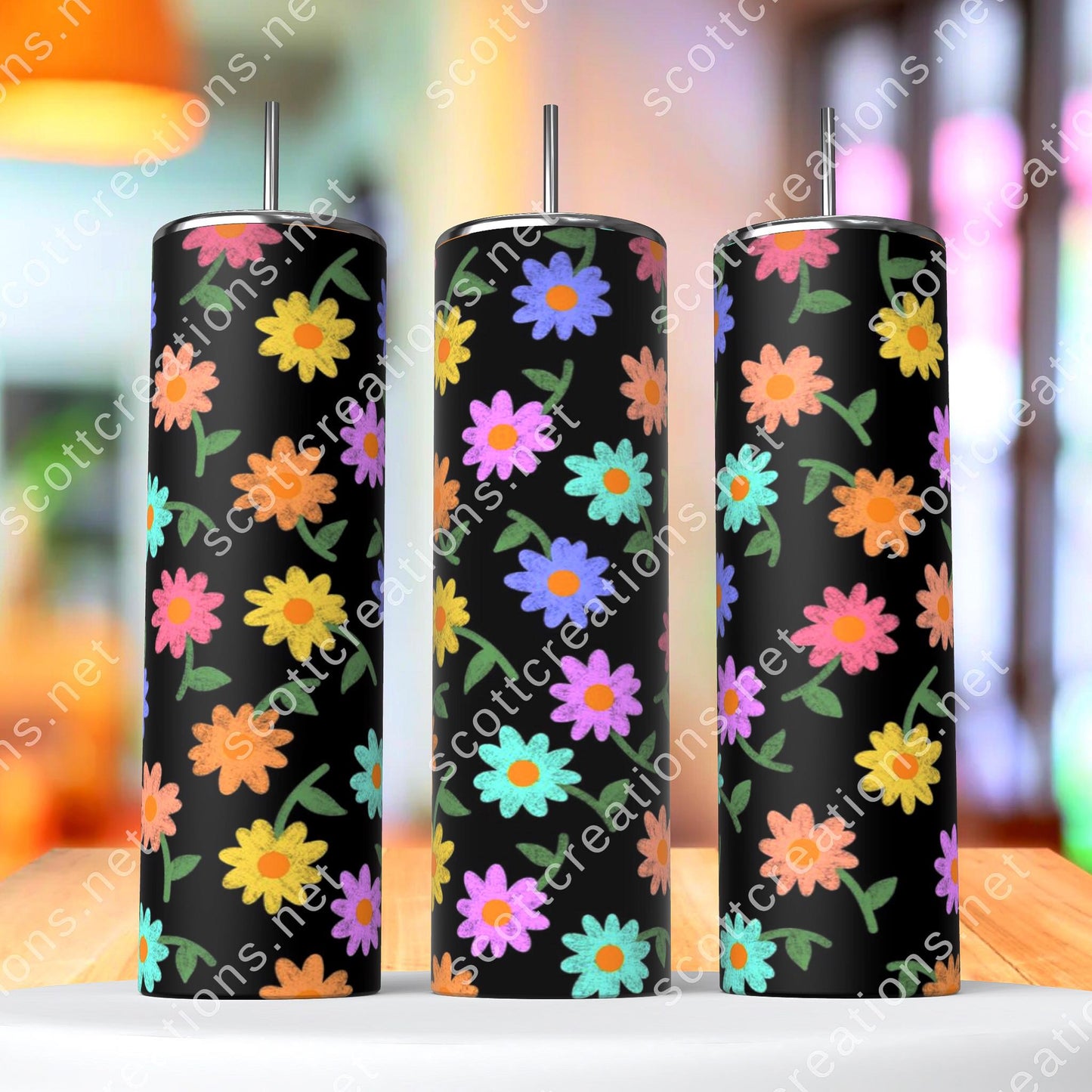 20oz Spring Flowers Tumbler