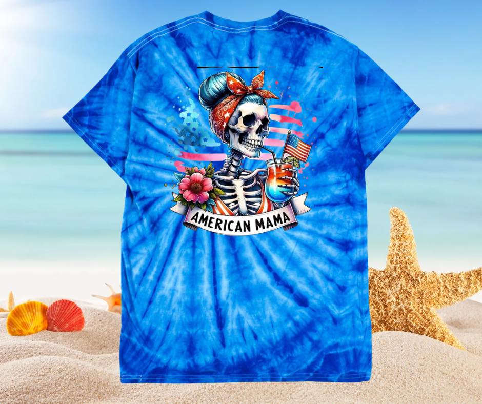 Blue Tie Dye Skelly