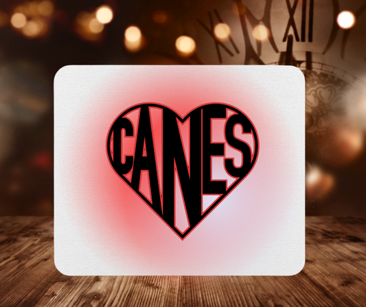 Canes Heart Mousepad