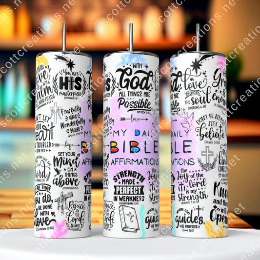 My Daily Bible Affirmations Tumbler