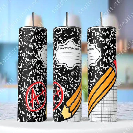 School Notebook Tumbler