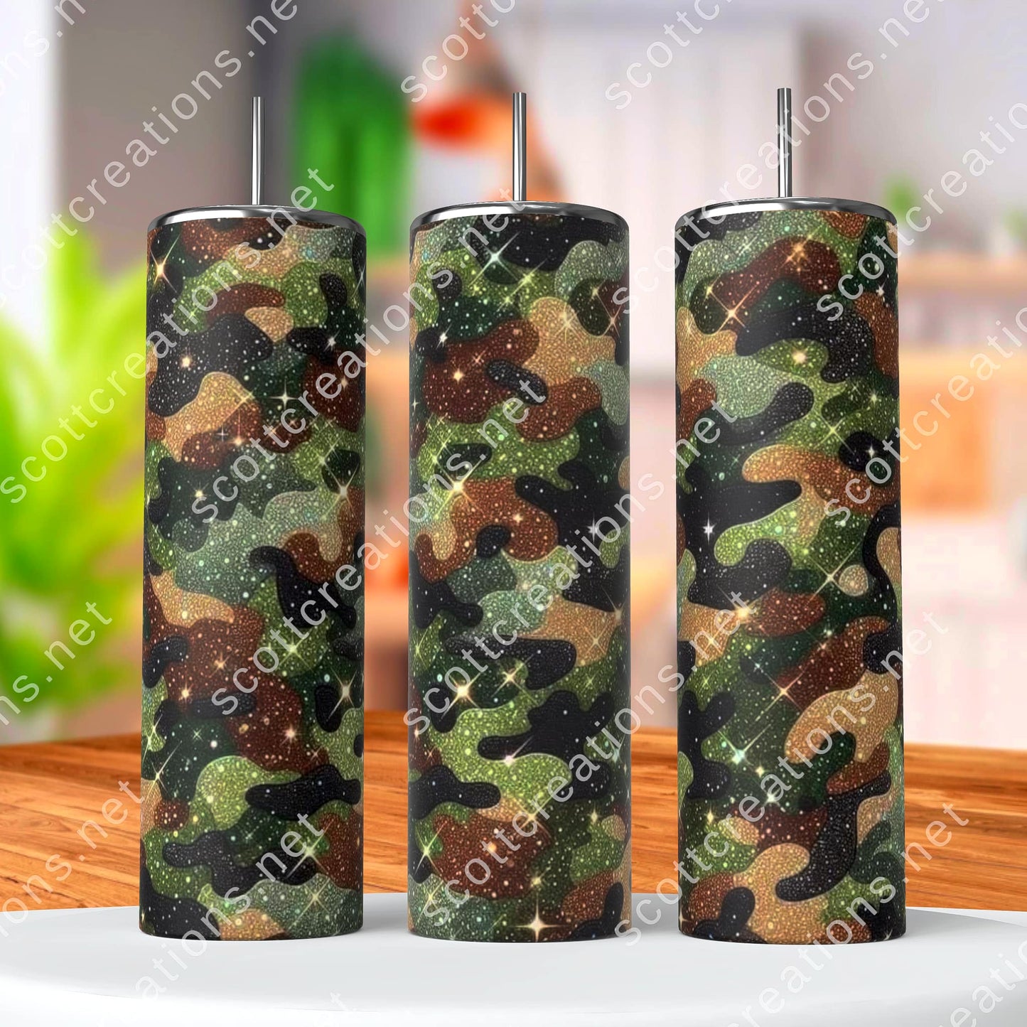Glitter Camo Tumbler