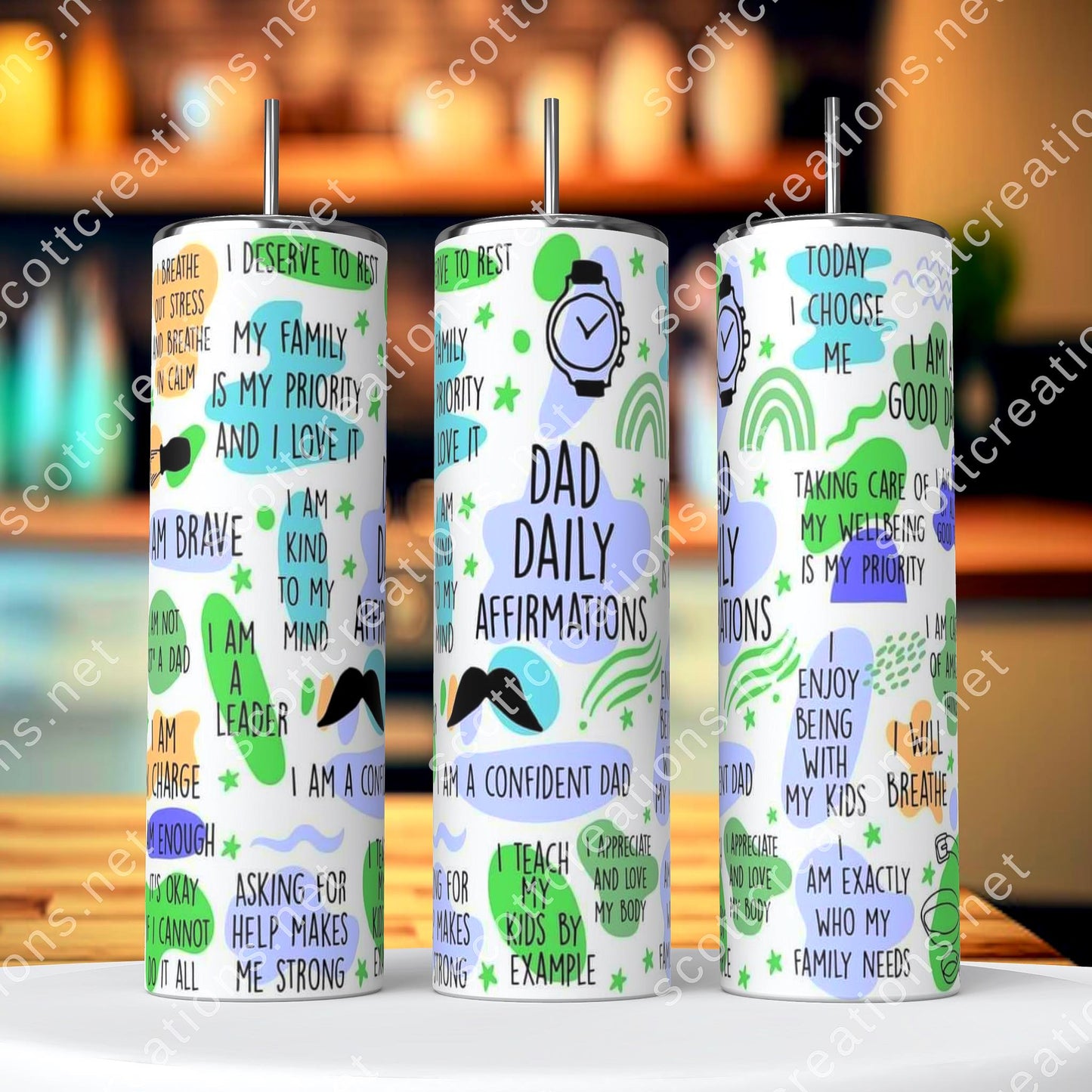 Dads Daily Affirmations Tumbler