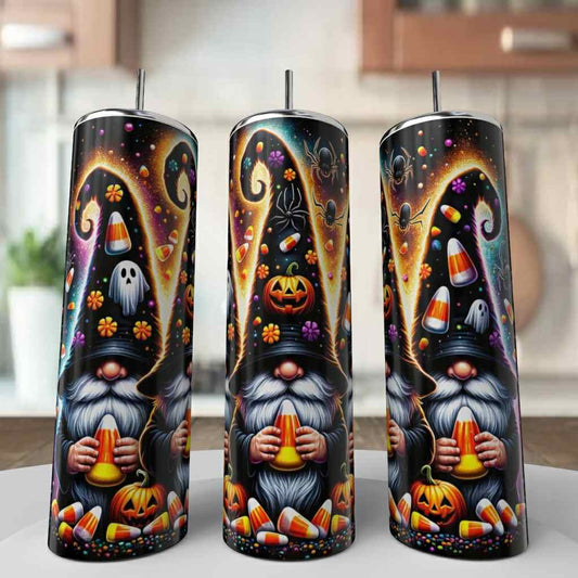 Candy Corn Gnome Tumbler