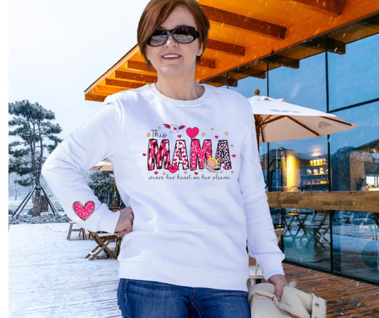 Mama 1 Heart Sleeve