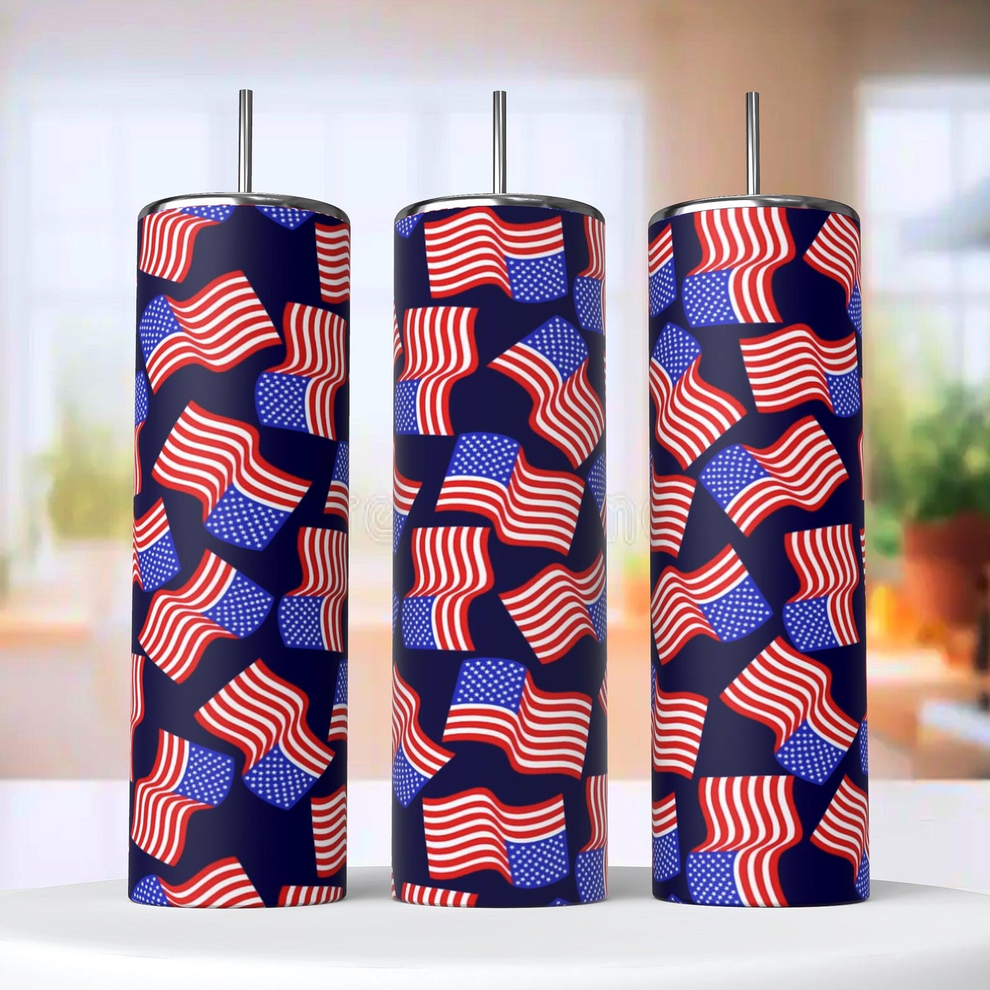 American Flags Tumbler