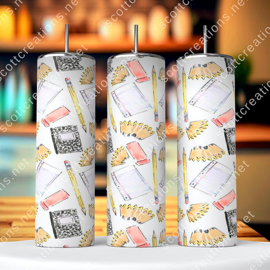 School Supplies Tumbler