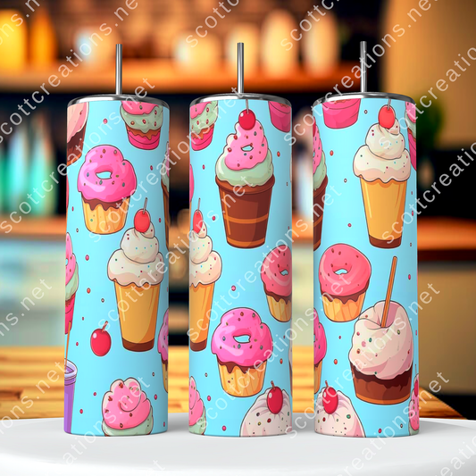 Ice Cream And Cupcake Tumbler