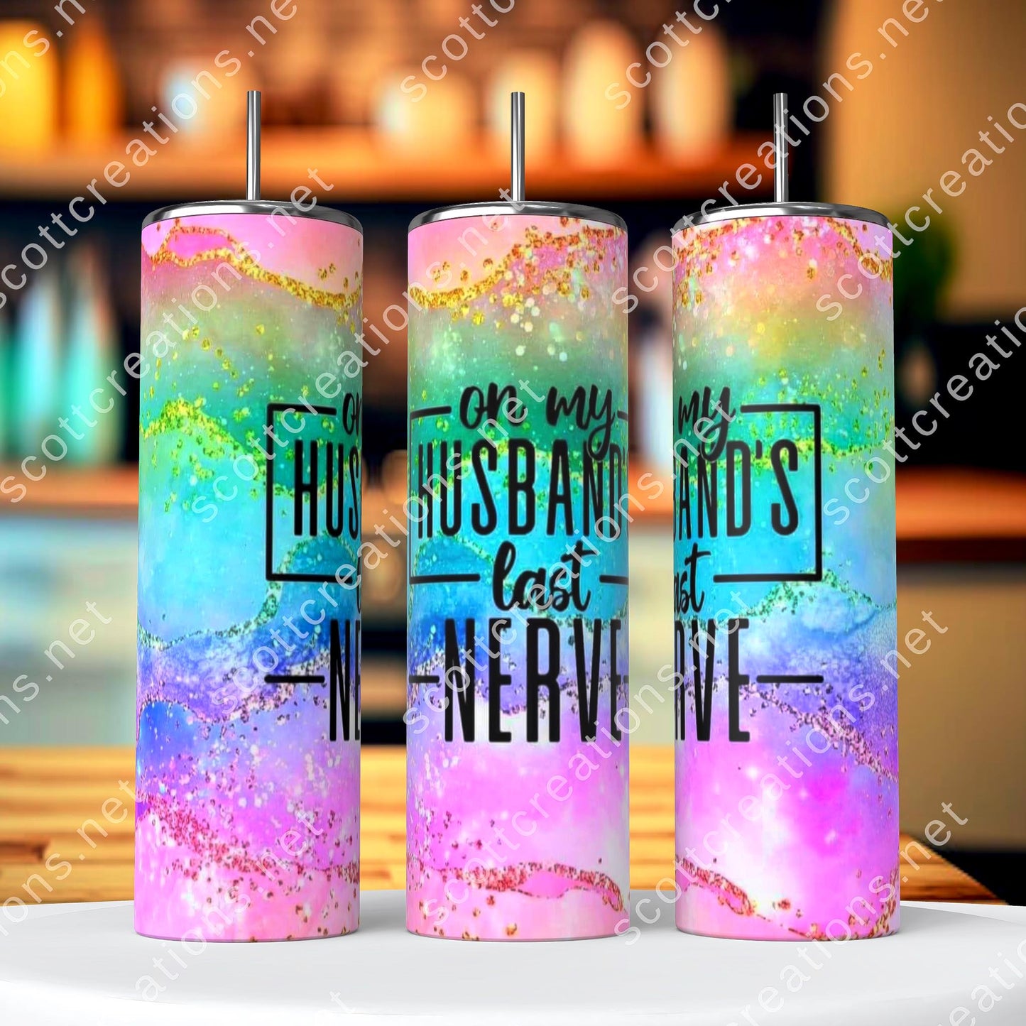 On My Husbands Last Nerve Tumbler