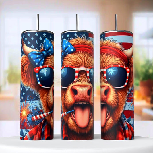 American Highland Cow Tumbler