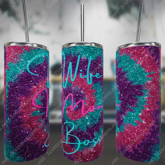 Wife Mom Boss Tumbler