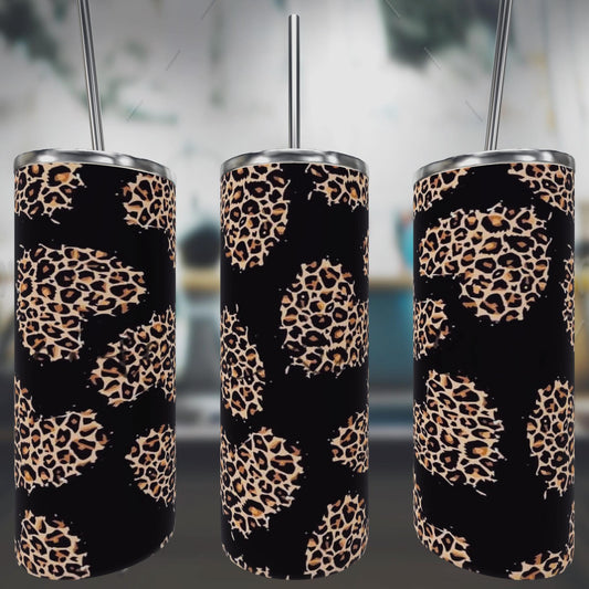 Heart Leopard Tumbler