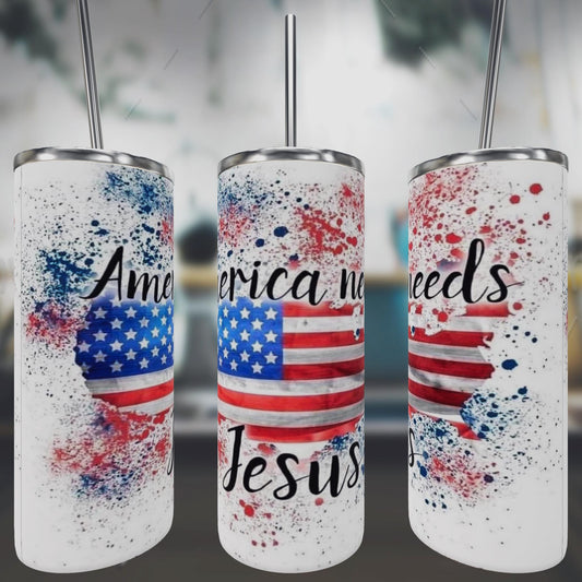 America need JESUS Tumbler