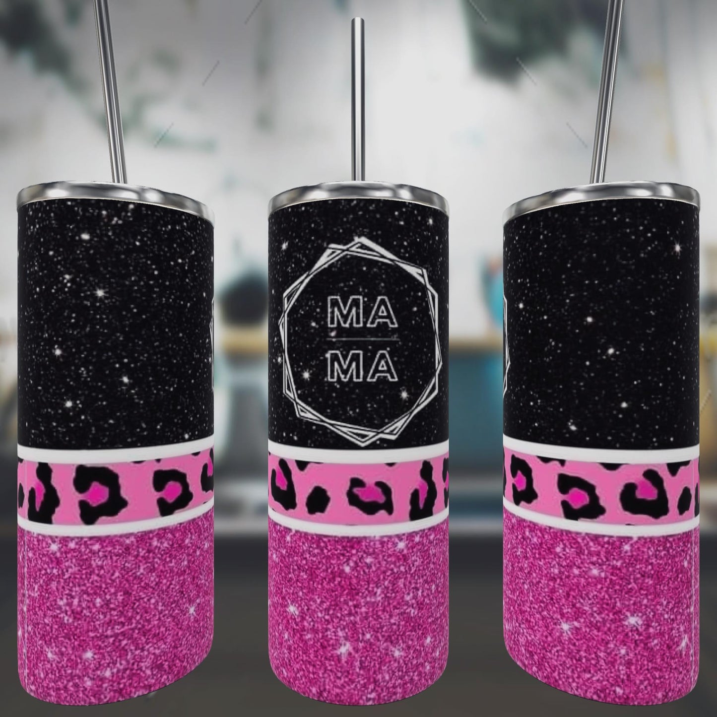 Mama Pink Leopard Tumbler