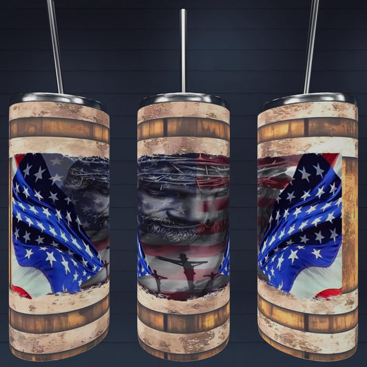 Jesus American Flag Tumbler