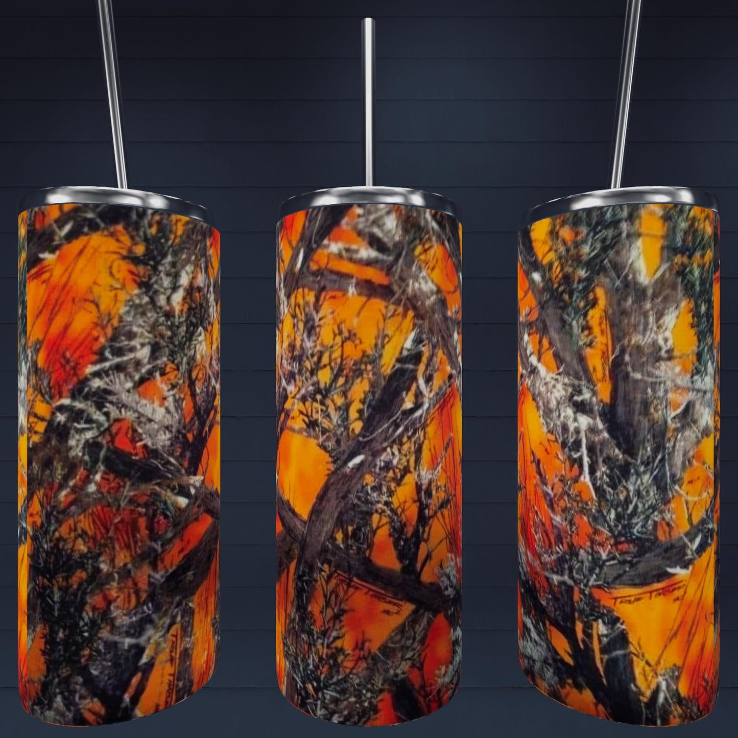 Orange Camo Tumbler