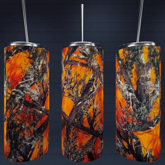 Orange Camo Tumbler