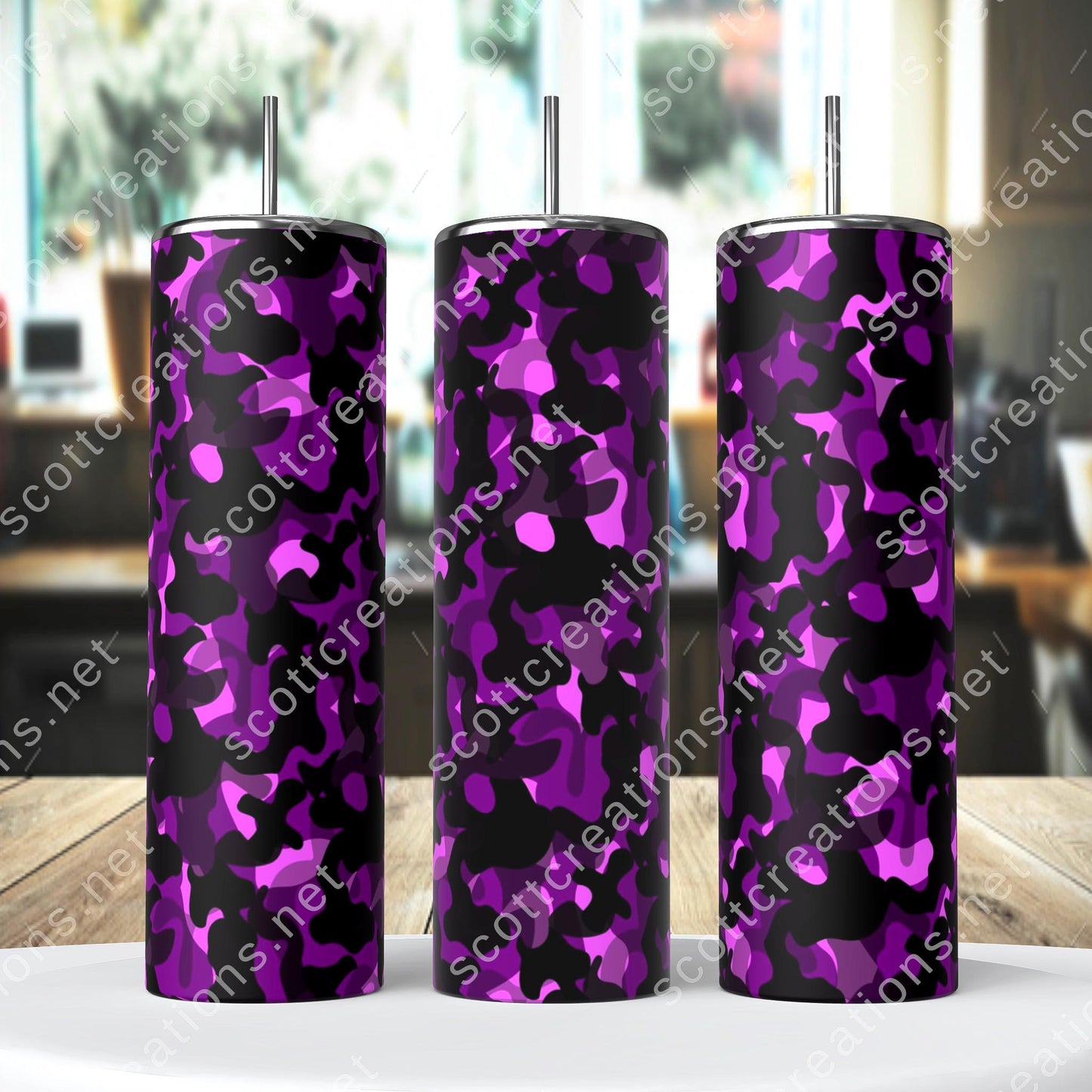 Purple Camo Tumbler